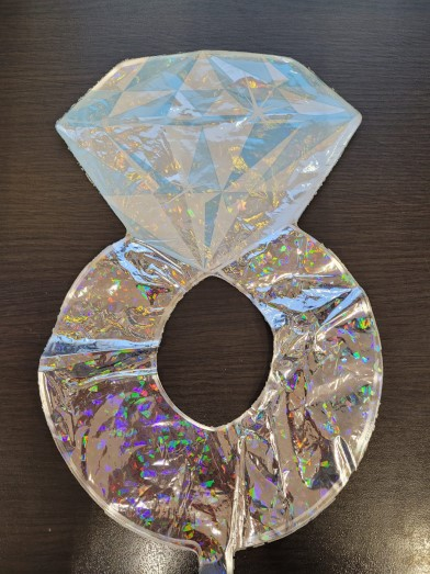 Balon folie mini figurina inel diamant 35 x 23 cm [2]