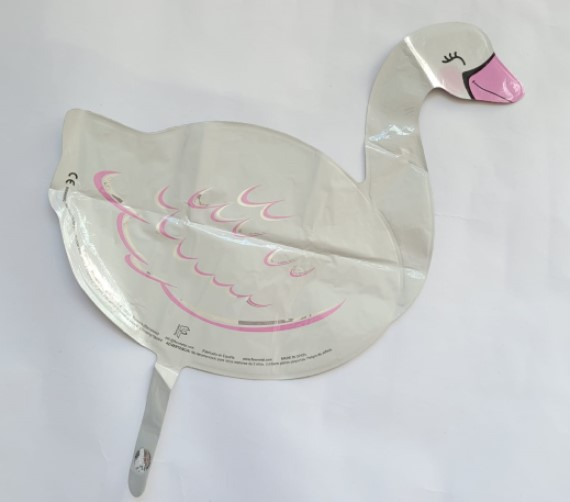 Balon lebada, Procos, Folie, 32 cm, Alb/Roz [2]