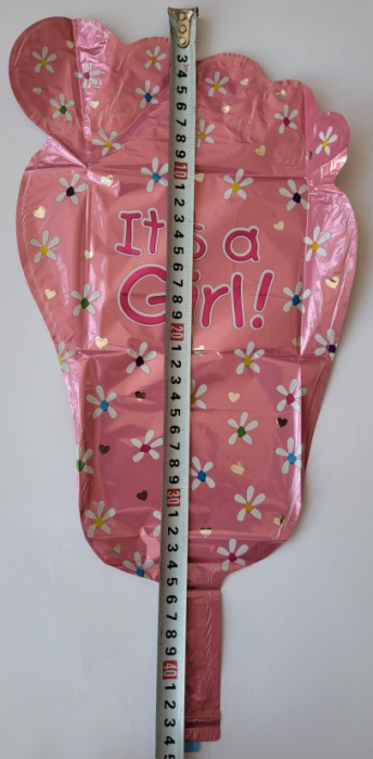 Balon folie mini figurina talpa roz fetita 21 x 44 cm [3]