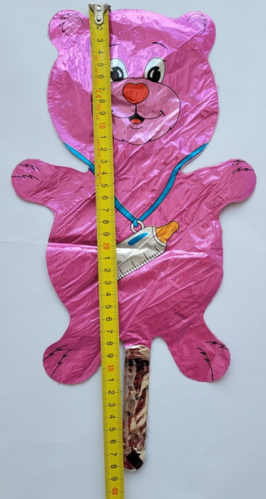 Balon folie mini figurina ursulet roz 32 cm [4]