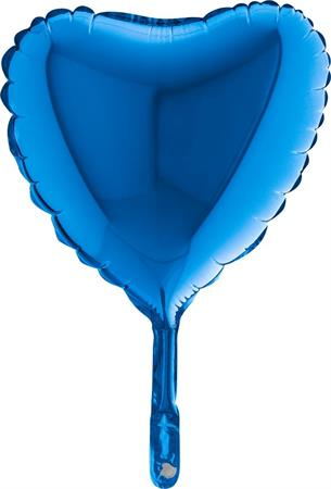 Balon folie mini inima albastra 24 cm