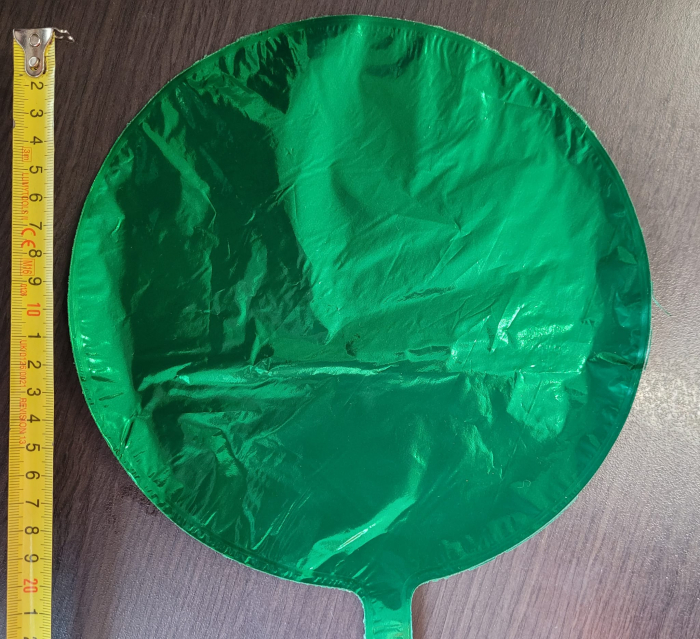 Balon folie mini rotund verde inchis 24 cm [3]