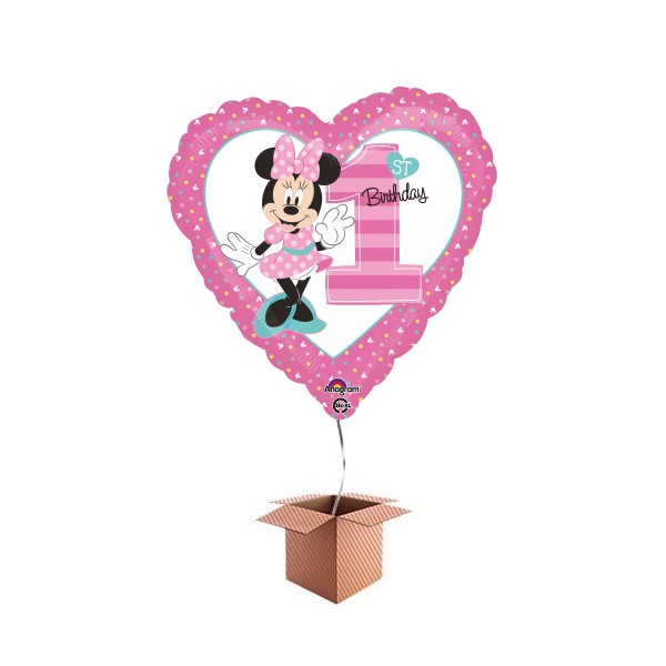 Balon folie Minnie 1st Birthday 43cm 026635343503