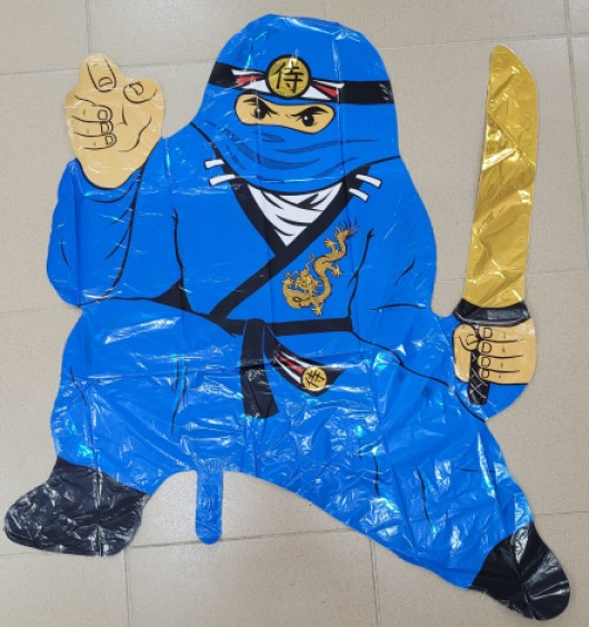 Balon folie Ninja albastru 85 cm [4]