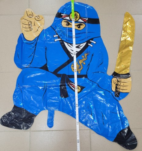 Balon folie Ninja albastru 85 cm [3]