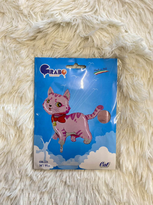 Balon folie pisica roz 91 cm [3]