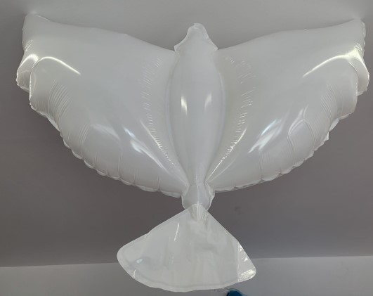 Balon folie porumbel alb 100 x 55 cm [2]