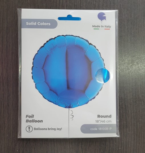 Balon folie rotund albastru 46 cm [5]