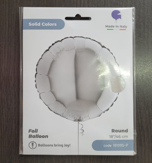 Balon folie rotund argintiu 46 cm [5]
