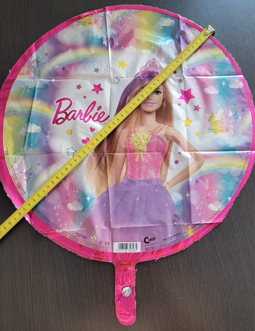 Balon folie rotund Barbie curcubeu 2 fete 43 cm [5]