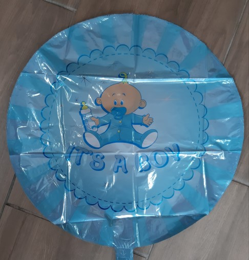 Balon folie rotund bebelus baiat cu suzeta / it's a boy 46 cm [2]