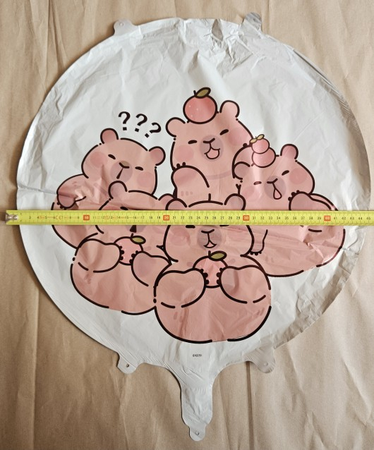 Balon folie rotund Capybara 2 fete 45 cm [4]