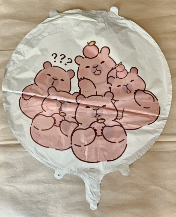 Balon folie rotund Capybara 2 fete 45 cm [3]