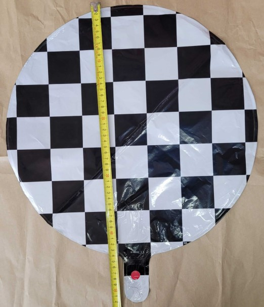 Balon folie rotund carouri 45 cm [3]
