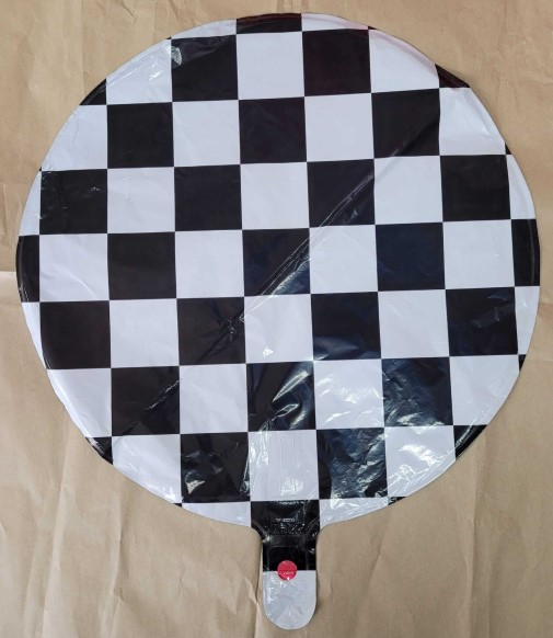 Balon folie rotund carouri 45 cm [2]