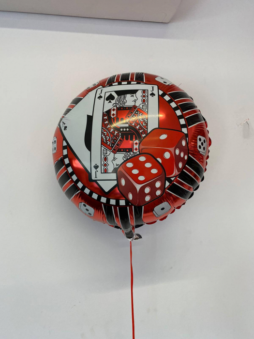 Balon folie rotund Cazinou Carti 46 cm
