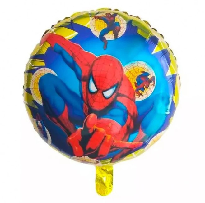 Balon folie rotund galben Spiderman 45 cm
