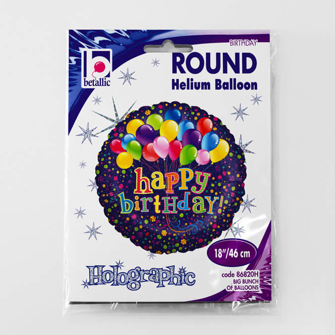 Balon folie rotund Happy Birthday baloane 46 cm [5]