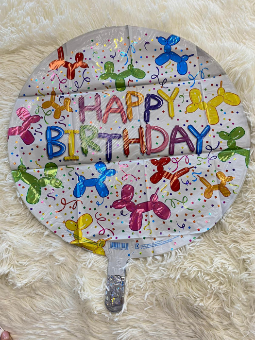 Balon folie rotund Happy Birthday catei baloane 46 cm [2]