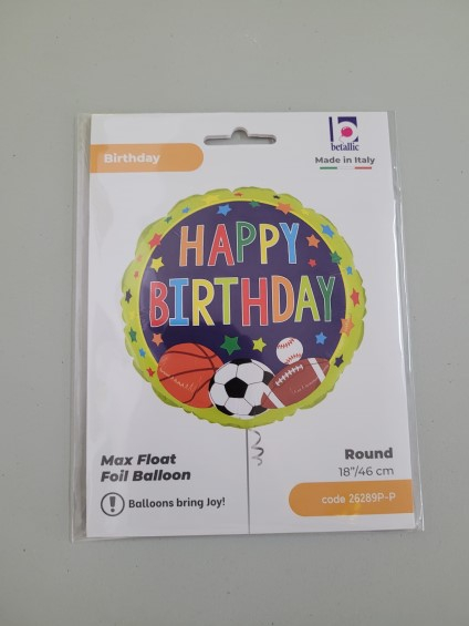 Balon folie rotund Happy Birthday Minge 46 cm [3]