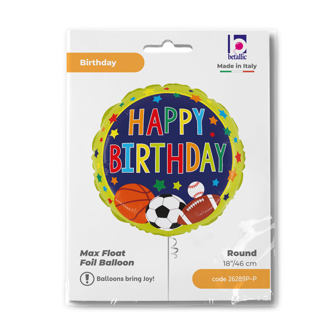 Balon folie rotund Happy Birthday Minge 46 cm [4]