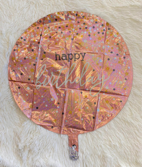 Balon folie rotund Happy Birthday rose gold 46 cm [2]