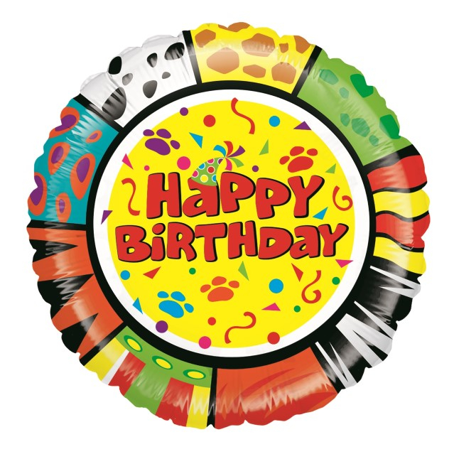 Balon folie rotund Happy Birthday zoo 53 cm [1]