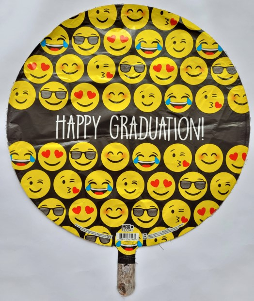 Balon folie rotund Happy Graduation smile face 46 cm [2]
