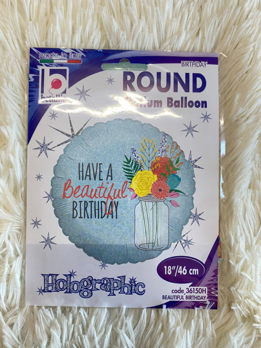 Balon folie rotund Have a Beautiful Birthday 46 cm [4]