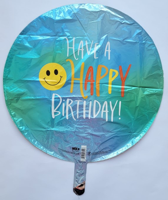 Balon folie rotund Have a Happy Birthday smile 46 cm [2]