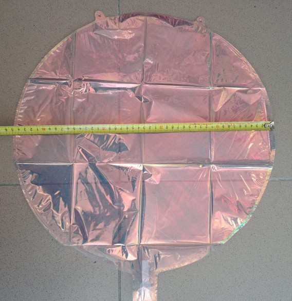 Balon folie rotund holograma alba 45 cm [4]