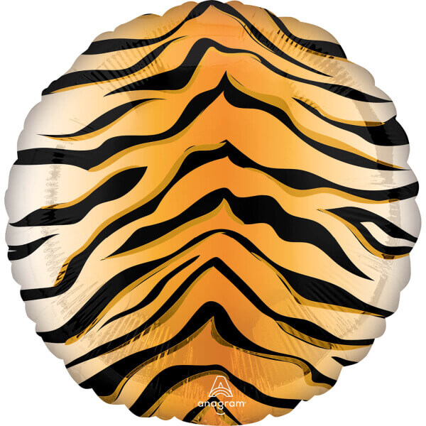 Balon folie rotund imprimat tigru 43 cm