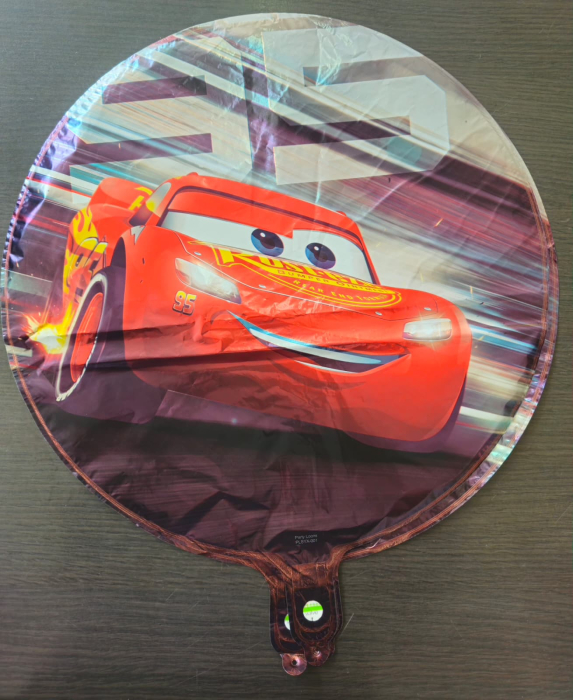 Balon folie rotund masina rosie 45 cm [2]