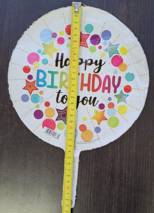 Balon folie rotund mini figurina Happy Birthday to you 23 cm [2]