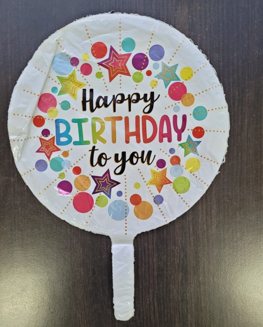 Balon folie rotund mini figurina Happy Birthday to you 23 cm [4]