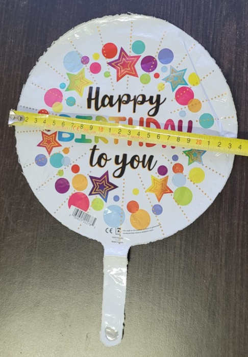 Balon folie rotund mini figurina Happy Birthday to you 23 cm [3]