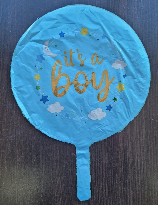 Balon folie rotund mini figurina It's a boy 23 cm [4]