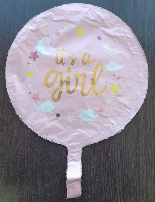 Balon folie rotund mini figurina It's a girl 23 cm [4]