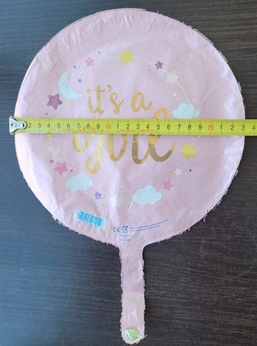 Balon folie rotund mini figurina It's a girl 23 cm [3]