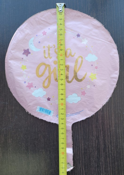 Balon folie rotund mini figurina It's a girl 23 cm [2]