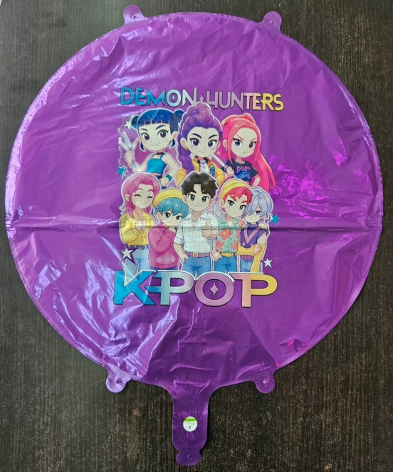 Balon folie rotund mov K-Pop 2 fete 43 cm [3]