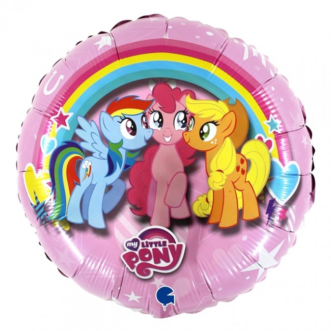 Balon folie rotund My Little Pony roz 46 cm