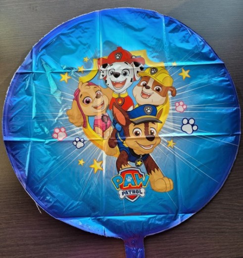 Balon folie rotund Paw Patrol Action albastru 46 cm [2]