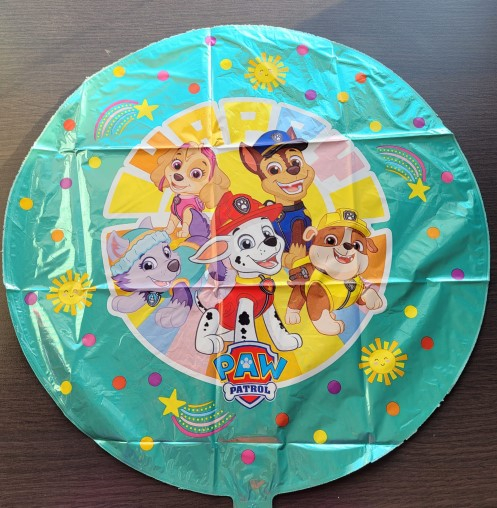 Balon folie rotund Paw Patrol Happy verde 46 cm [4]