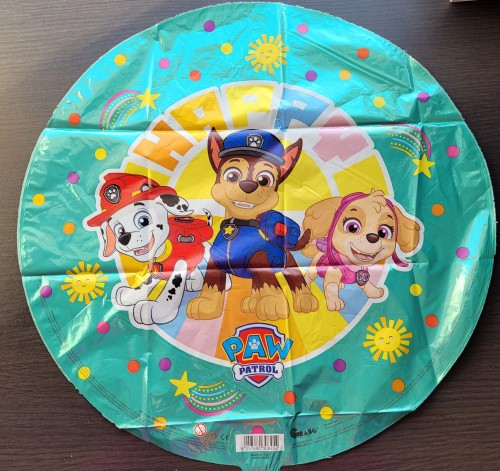 Balon folie rotund Paw Patrol Happy verde 46 cm [3]