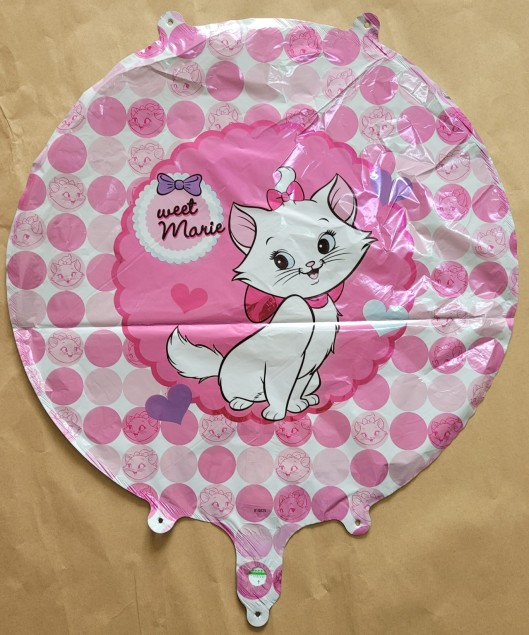 Balon folie rotund pisica Marie 45 cm [2]