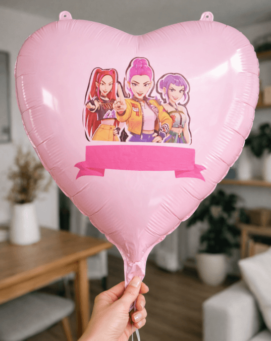 Balon folie rotund roz personalizabil K-pop 45 cm [2]