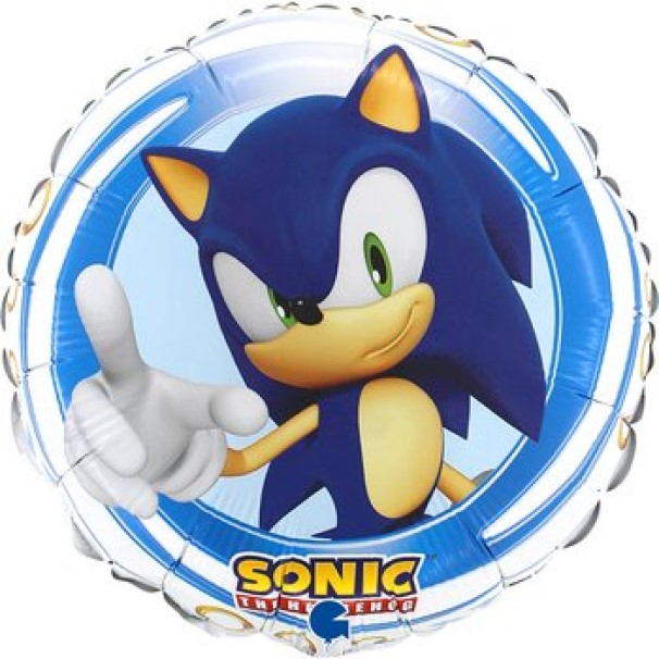 Balon folie rotund Sonic 46 cm