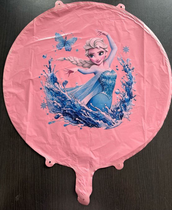 Balon folie roz rotund personalizabil Elsa 45 cm [2]
