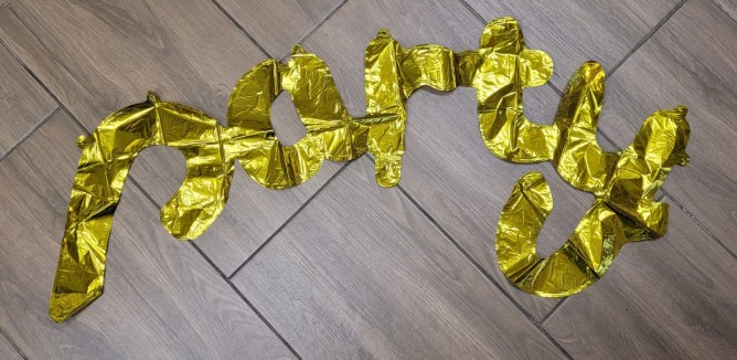 Balon folie scris Party auriu 60 x 90 cm [2]